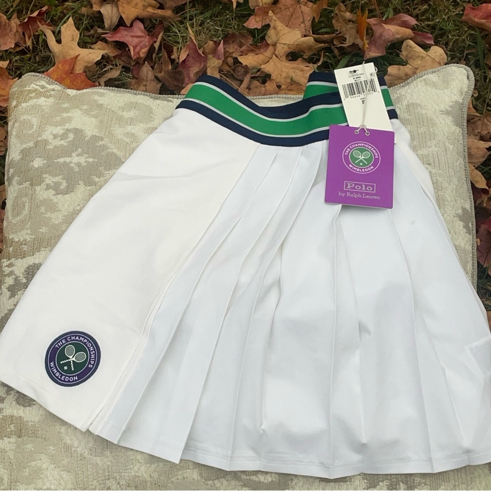 NWT Polo by Polo Classic Pleated Tennis Skort  with Striped Waistband Size S